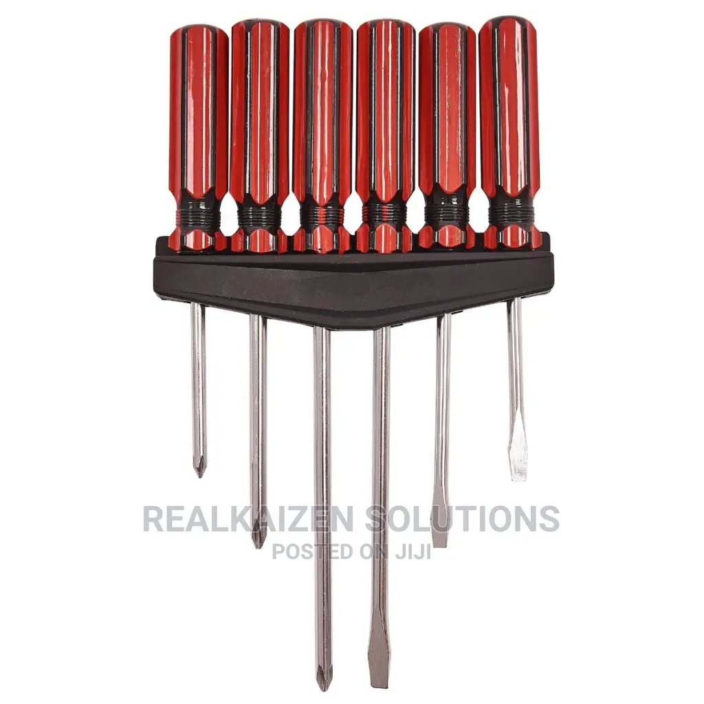 PRO TOOLS 6 Piece Screwdriver Set With Wall Mounting Rack
