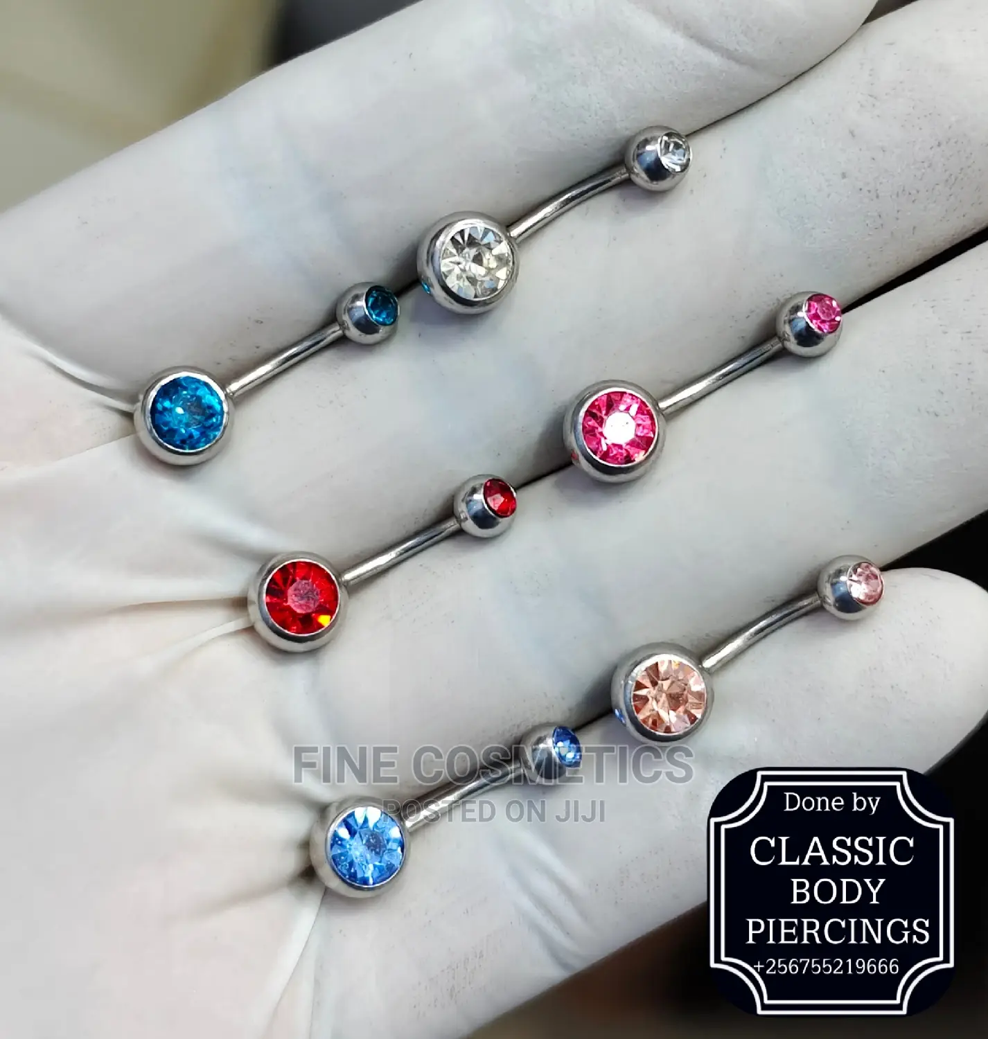 1pc Surgical Steel Crystal Belly Button Rings Navel Piercing