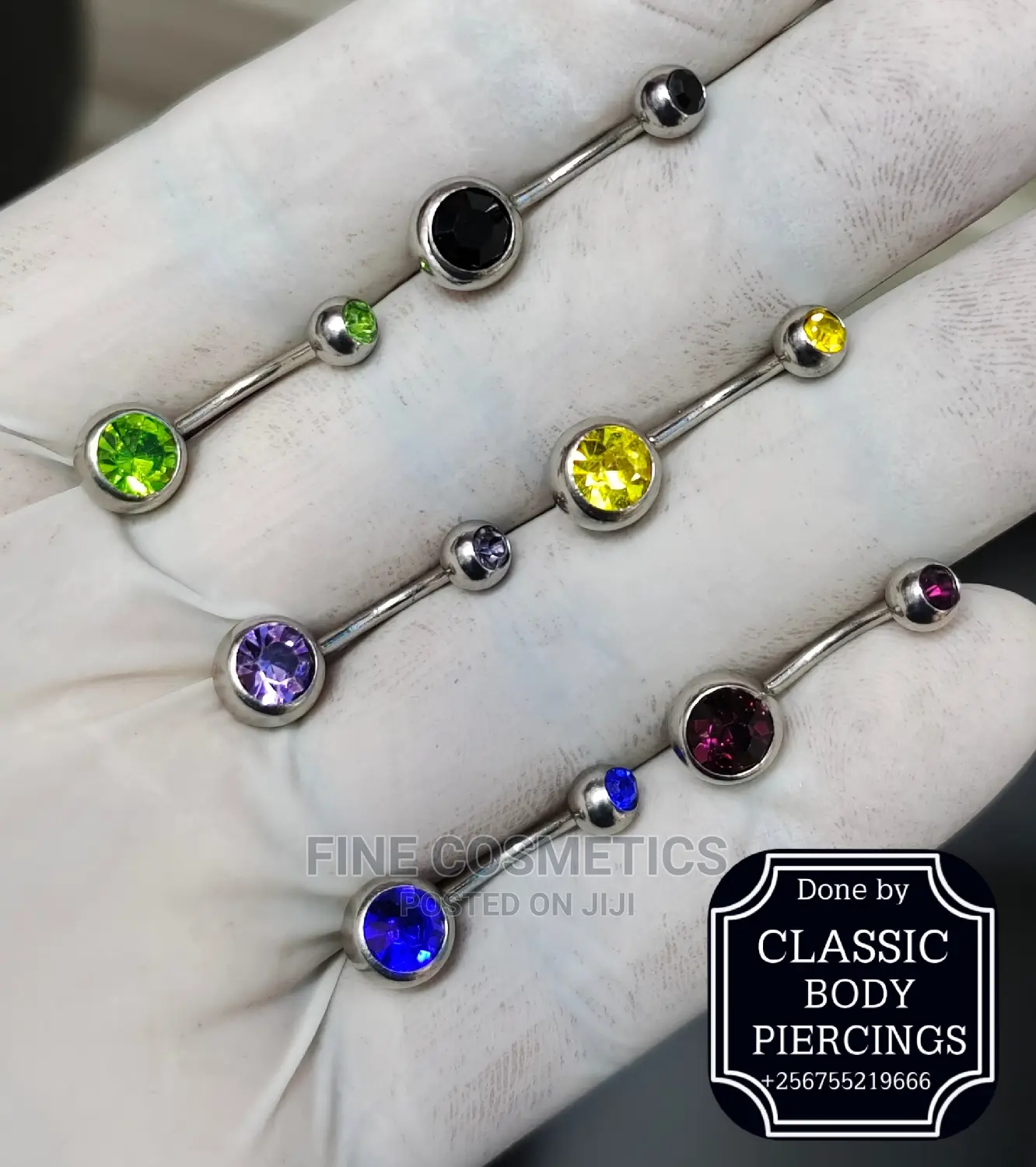1pc Surgical Steel Crystal Belly Button Rings Navel Piercing