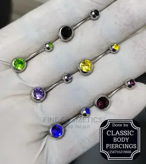 1pc Surgical Steel Crystal Belly Button Rings Navel Piercing