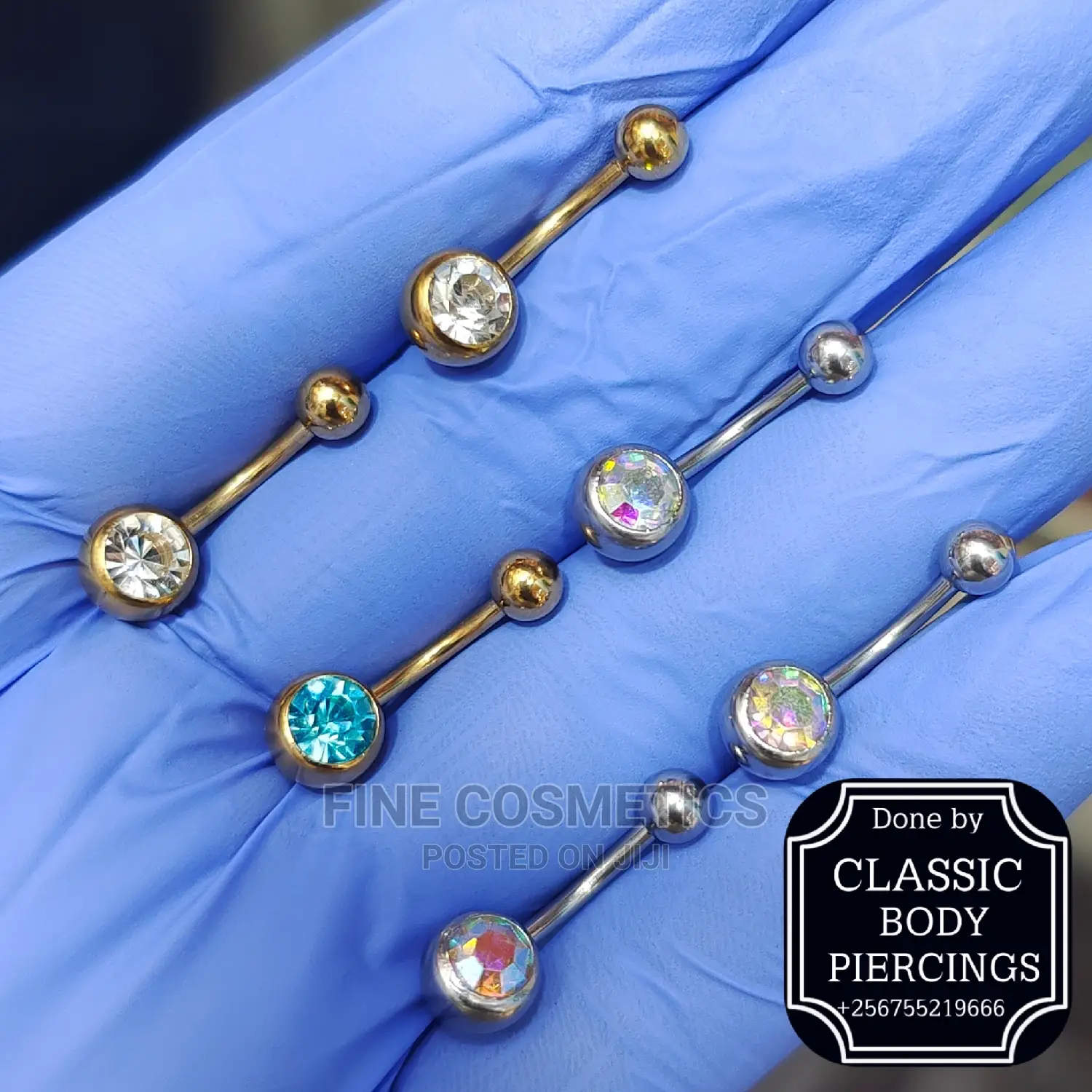 1pc Surgical Steel Crystal Belly Button Rings Navel Piercing