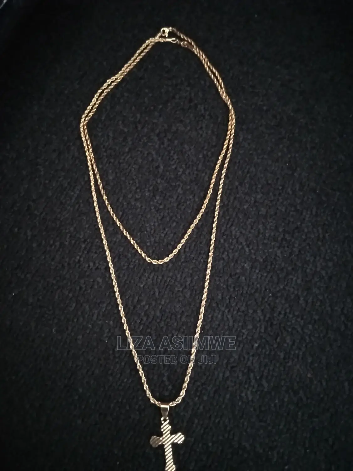 Cross Double Chain Necklaces Available