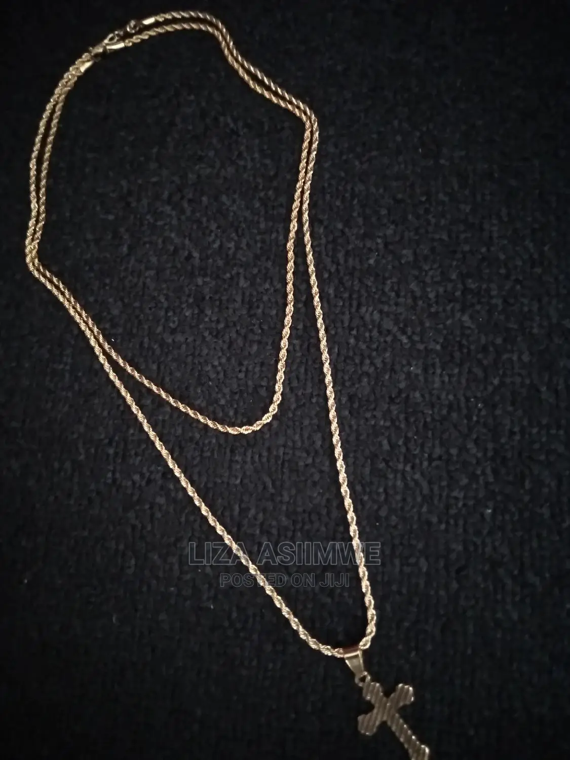 Double Rope Necklaces Available With a Cross Pendant