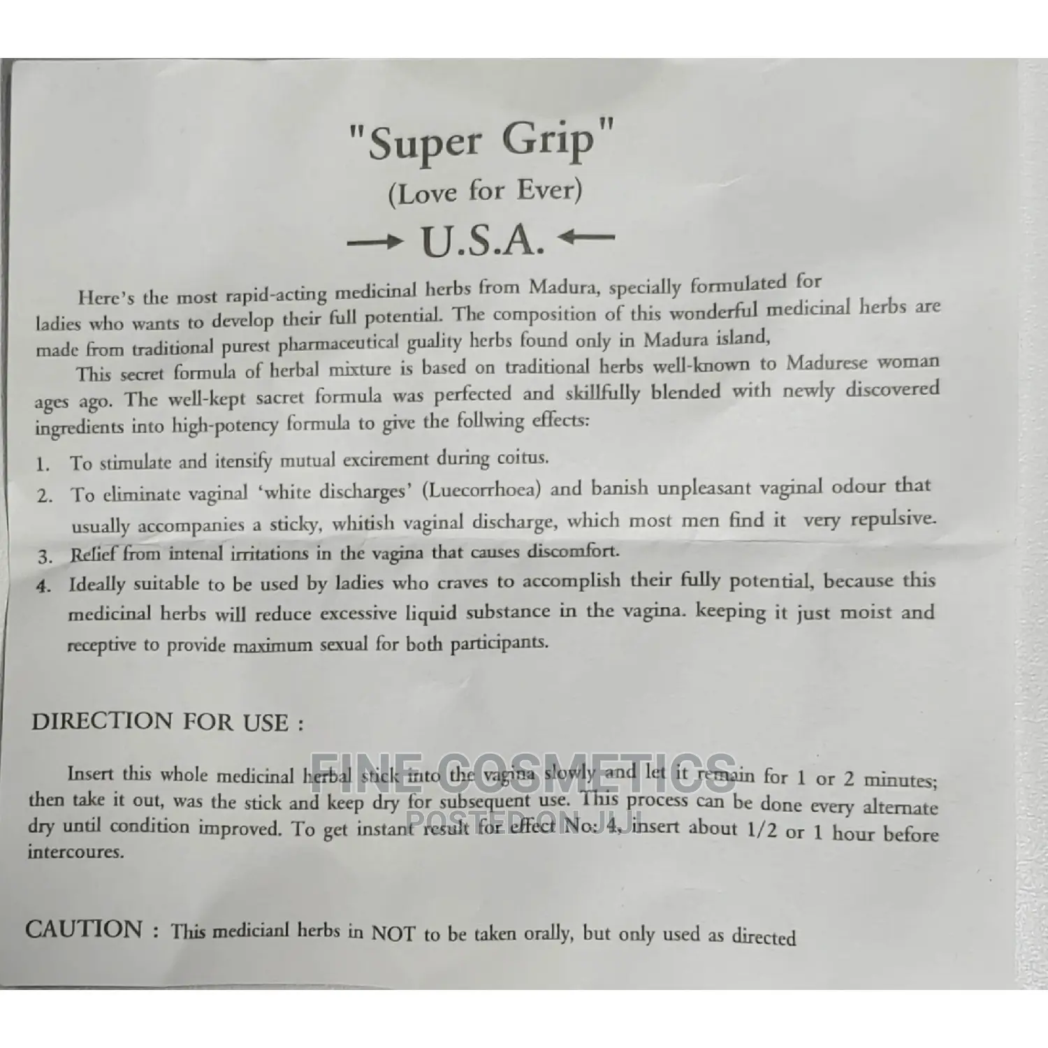 Original Madura Vaginal Tightening Medicated Stick U.S.A