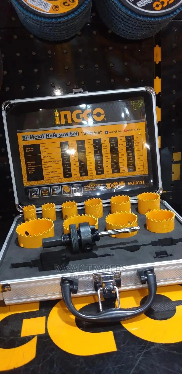 Ingco Bi-Metal Hole Saw Set With Case Akh0121
