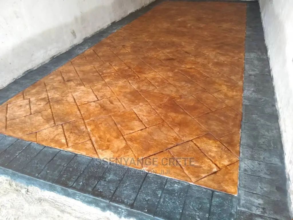 Stamped Concrete With Epoxy Finish