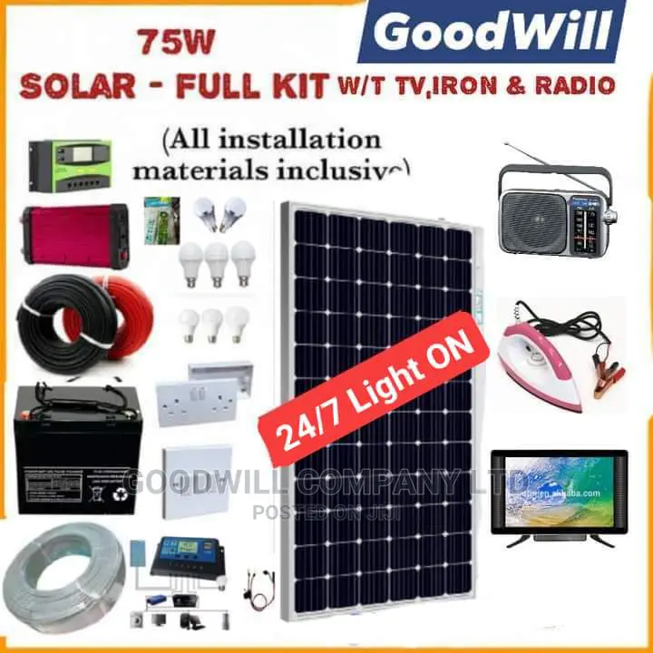 75W Solar Kit W/T TV ,Iron Radio