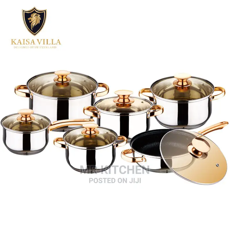 0kaisa Villa Non Stick Cookware Set Stainless Cooking Pot