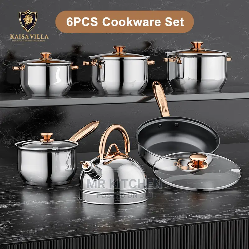 0kaisa Villa Non Stick Cookware Set Stainless Cooking Pot