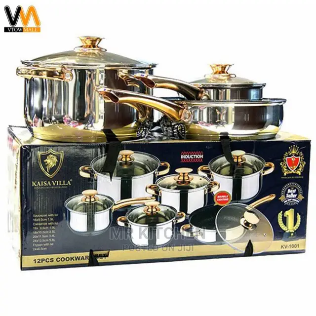 0kaisa Villa Non Stick Cookware Set Stainless Cooking Pot