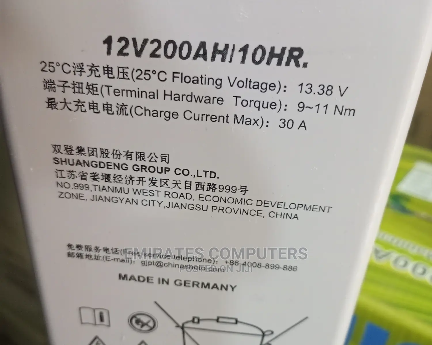 Solar Battery 200AH Made in Germany.