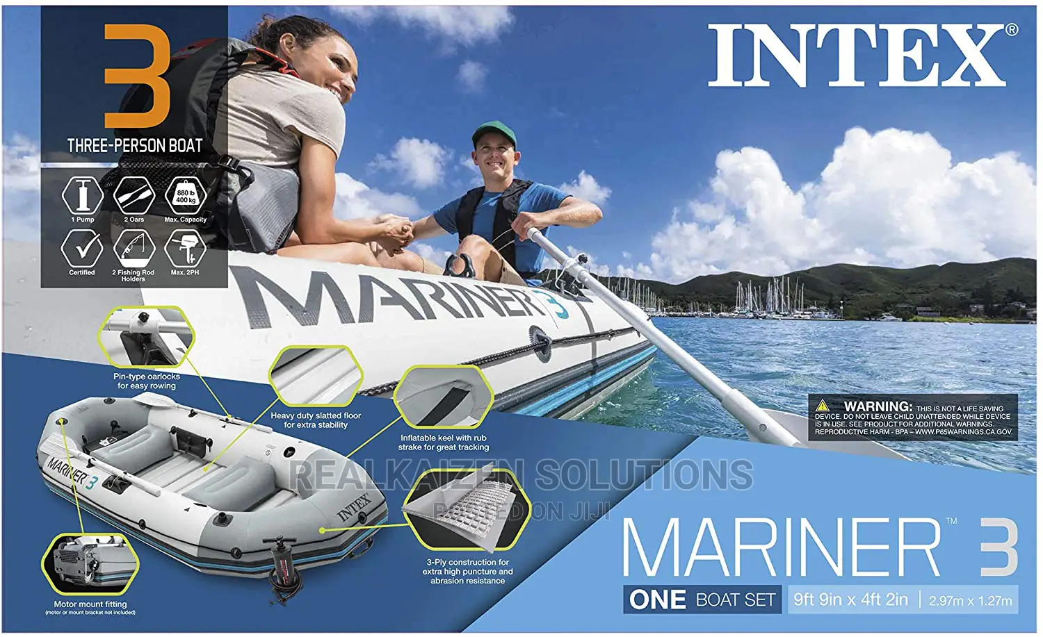 Intex 3 Person Mariner 3 Inflatable Boat