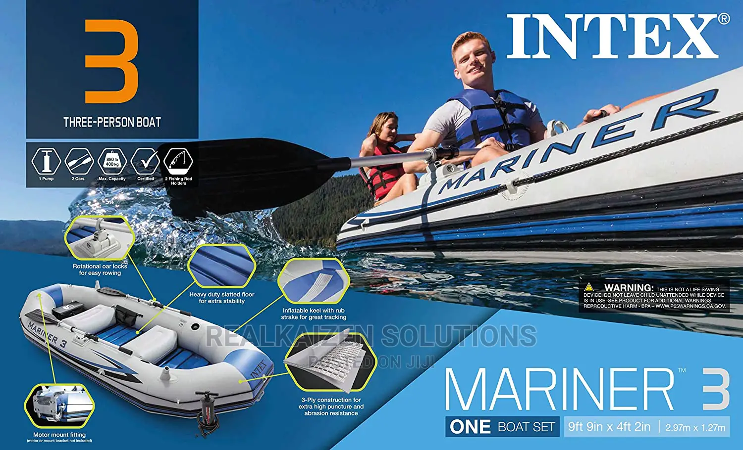 Intex 3 Person Mariner 3 Inflatable Boat