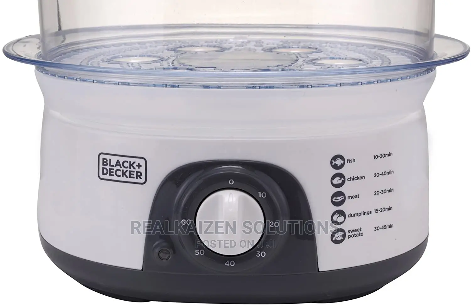 BLACK+DECKER 3-Tiers 10 Liter Timer Food Steamer 775W