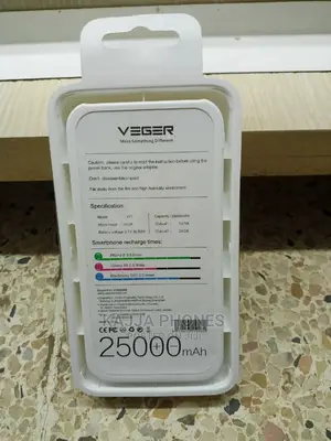 Veger Power Bank Black in Colour
