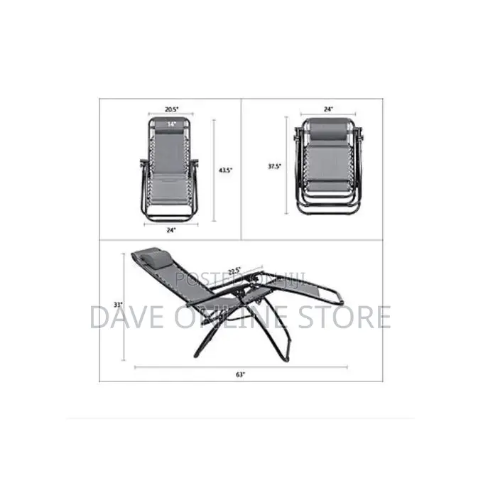 Folding Outdoor Zero Gravity Lounge Chair