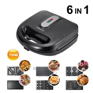 Photo - Sokany 6 Ln 1 Sandwich Maker Non Stick and Double Burner