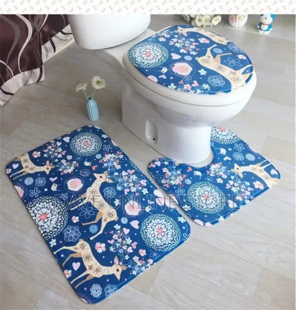 Three Pieces of Bathroom Toilet Mat S,Bathtub Mats