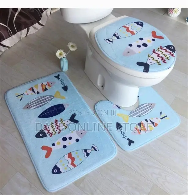 Three Pieces of Bathroom Toilet Mat S,Bathtub Mats