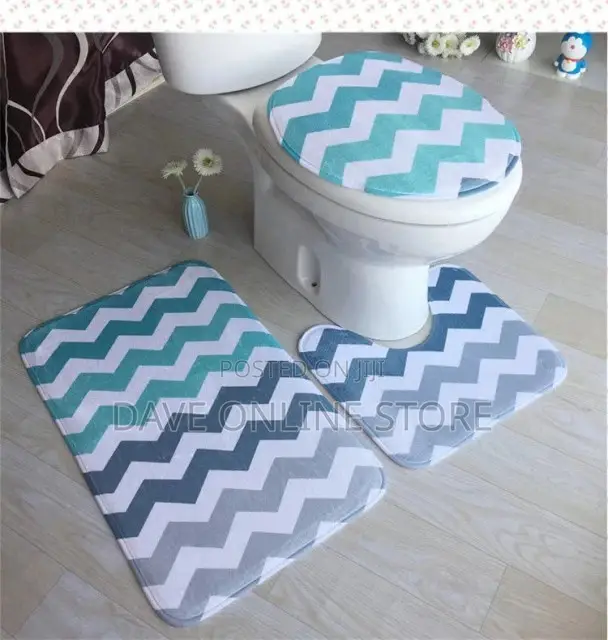 Three Pieces of Bathroom Toilet Mat S,Bathtub Mats