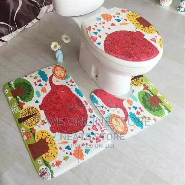 Three Pieces of Bathroom Toilet Mat S,Bathtub Mats