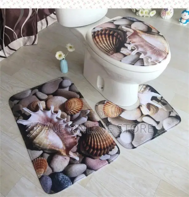 Three Pieces of Bathroom Toilet Mat S,Bathtub Mats