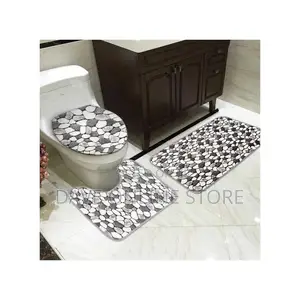 Three Pieces of Bathroom Toilet Mat S,Bathtub Mats