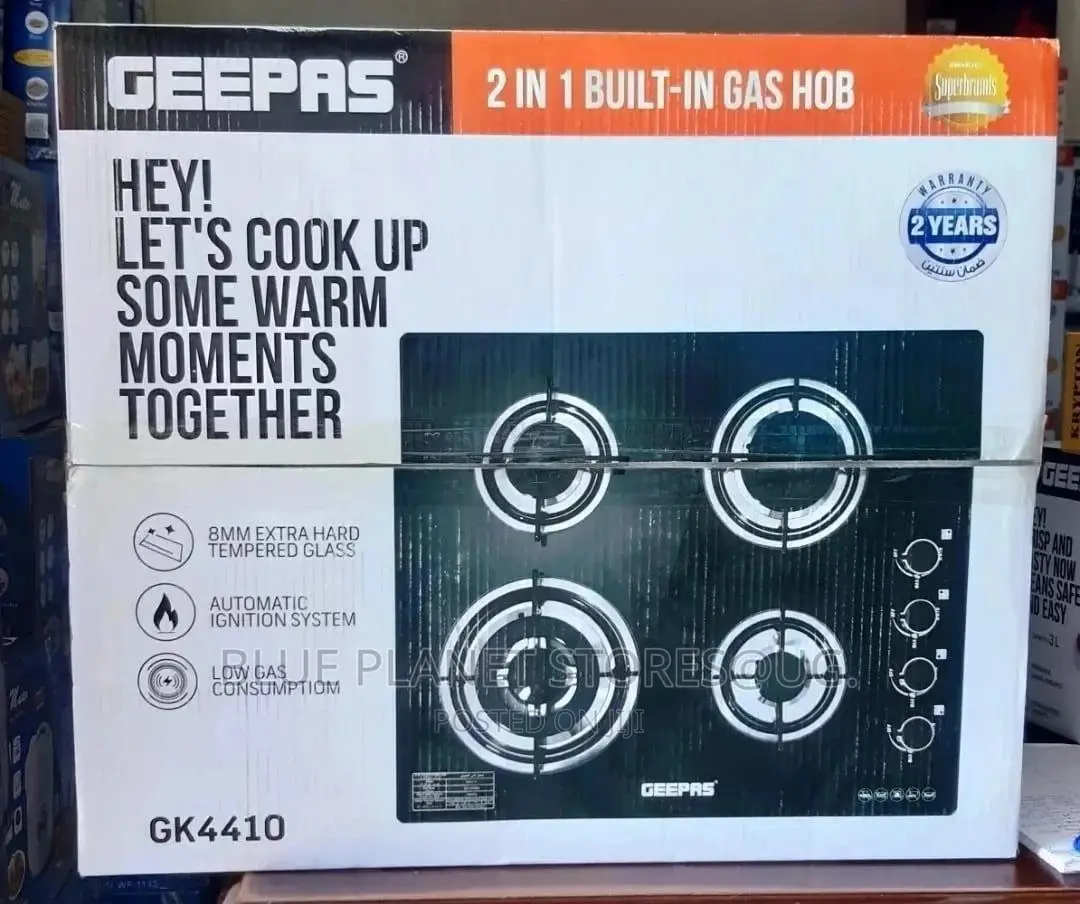 Geepas 4 Gas Burner Hob Stove || GK4410 || 60cm×60cm