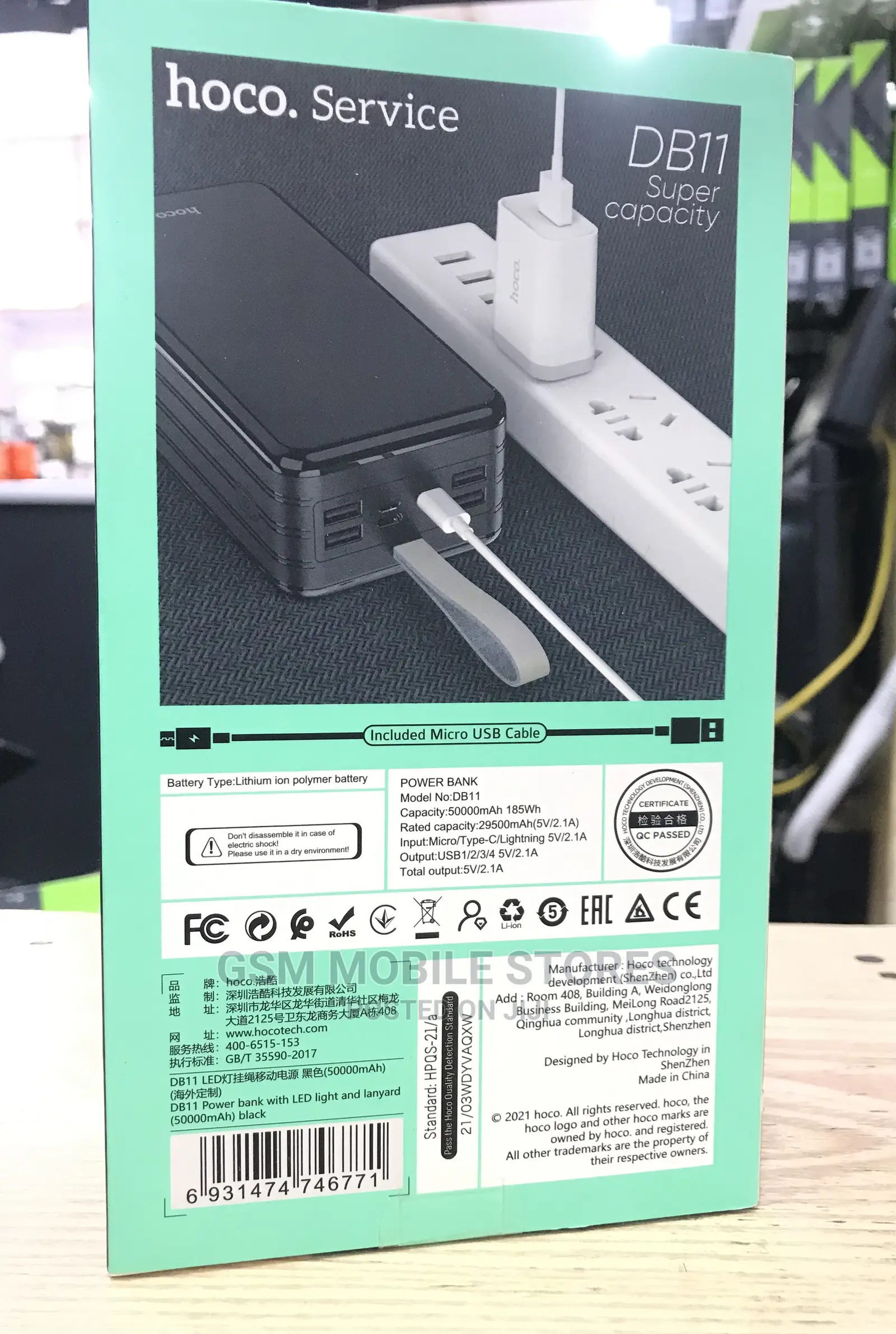 Hoco-Db11 Power Power Bank 50000MAH