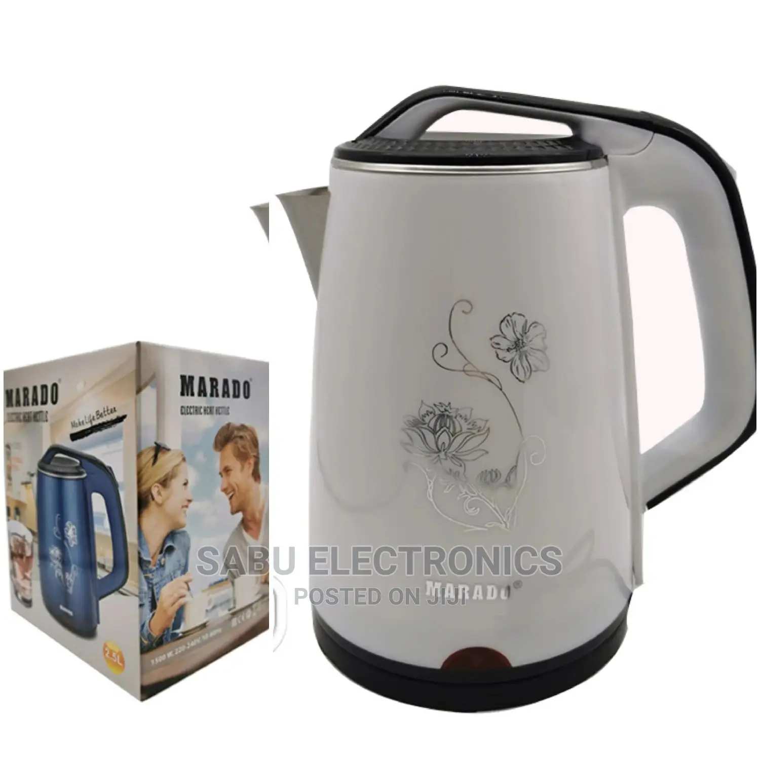 Original Electric Kettle 2.5 Litters -Marado -White