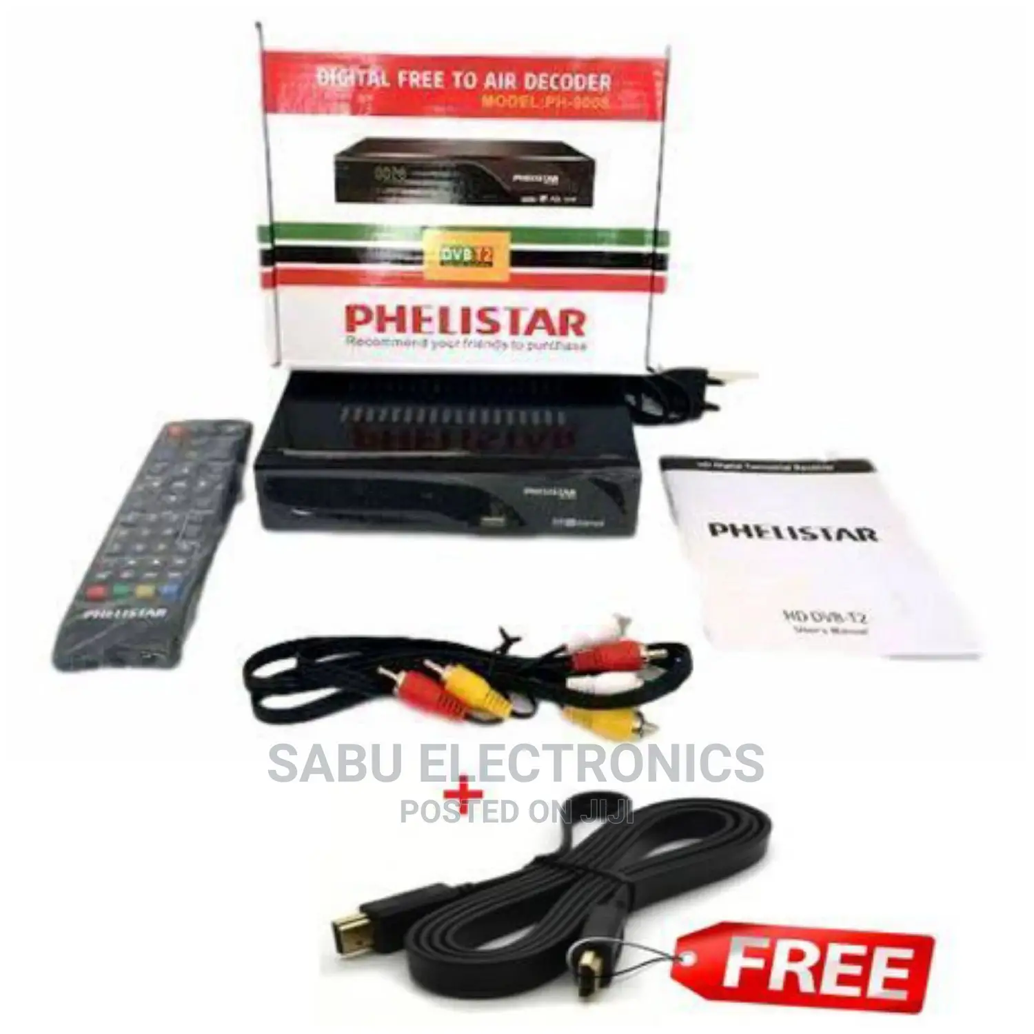 Free to Air Decoder+Free HDMI Cable