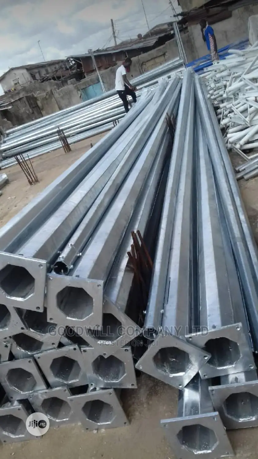 Galvanized Solar Street Light Poles