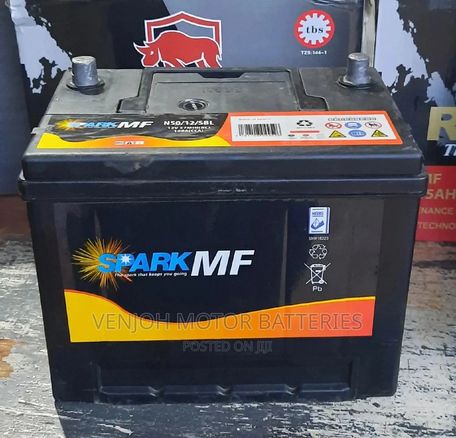 N50 -50 AH Spark Maintenance Free Car Battery