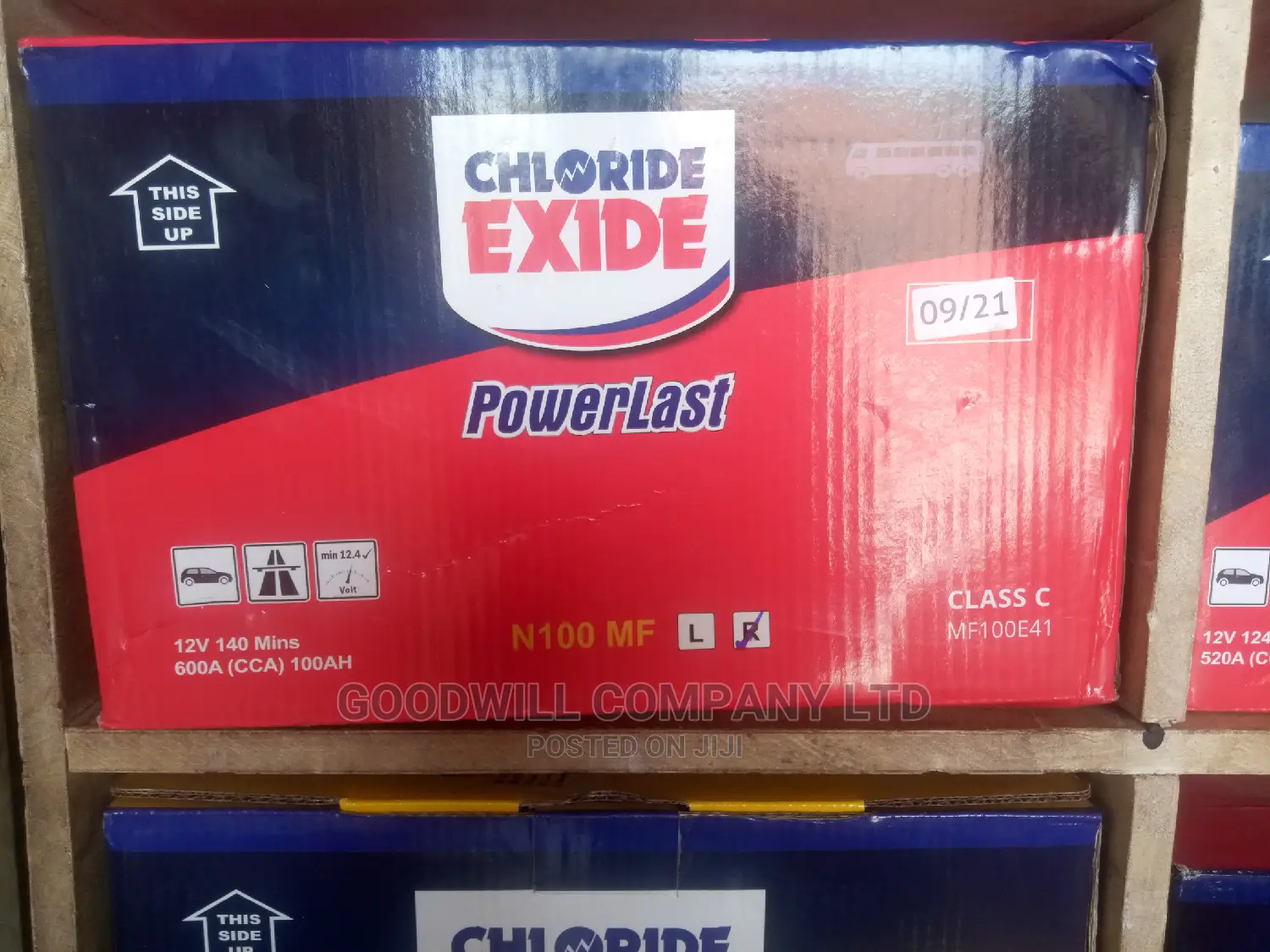 N100 100ah MF Chloride Exide Battery