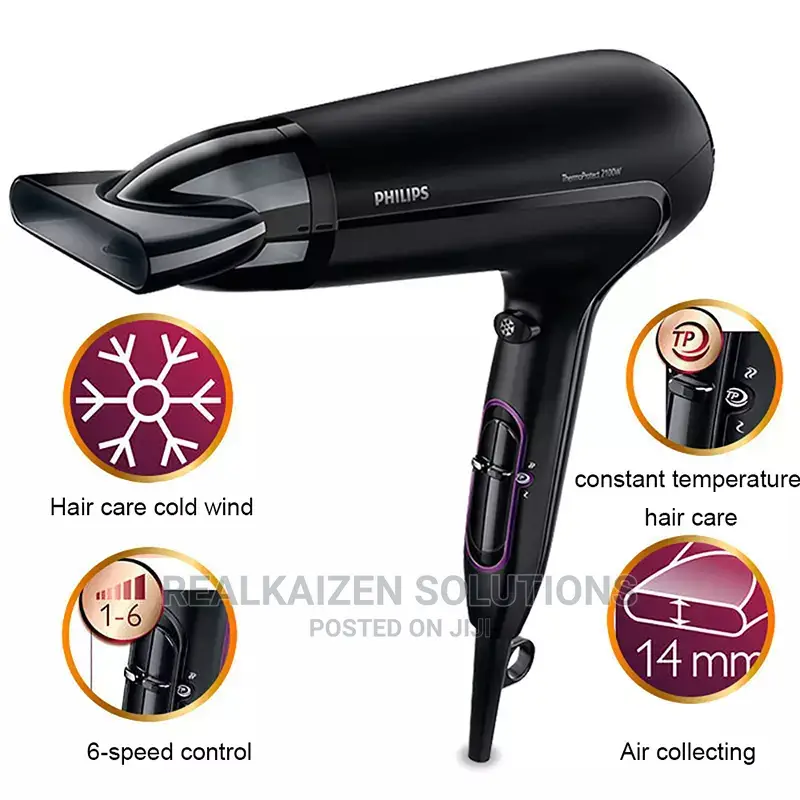 PHILIPS THERMOPROTECT 6 Speed Coolshot Hand Hair Dryer 2100W