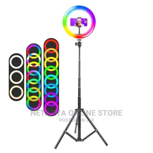 Photo - RGB Ring Lights With Stands.