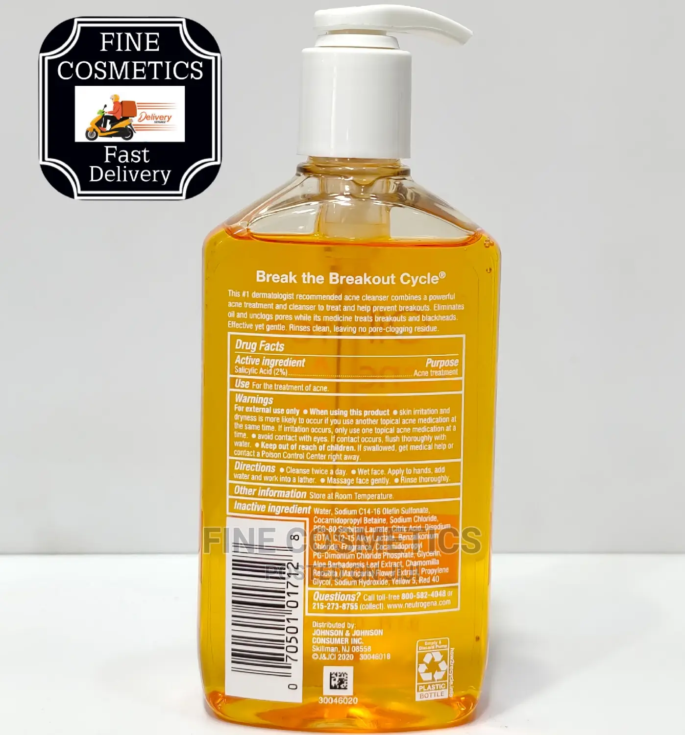 Neutrogena Oil Free Acne Facial Wash for Acne Prone Skin