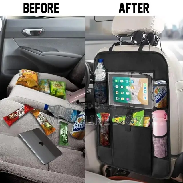 Leather Car Seat Back Bag Storage Organiser