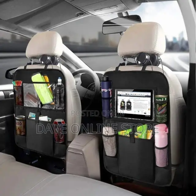 Leather Car Seat Back Bag Storage Organiser