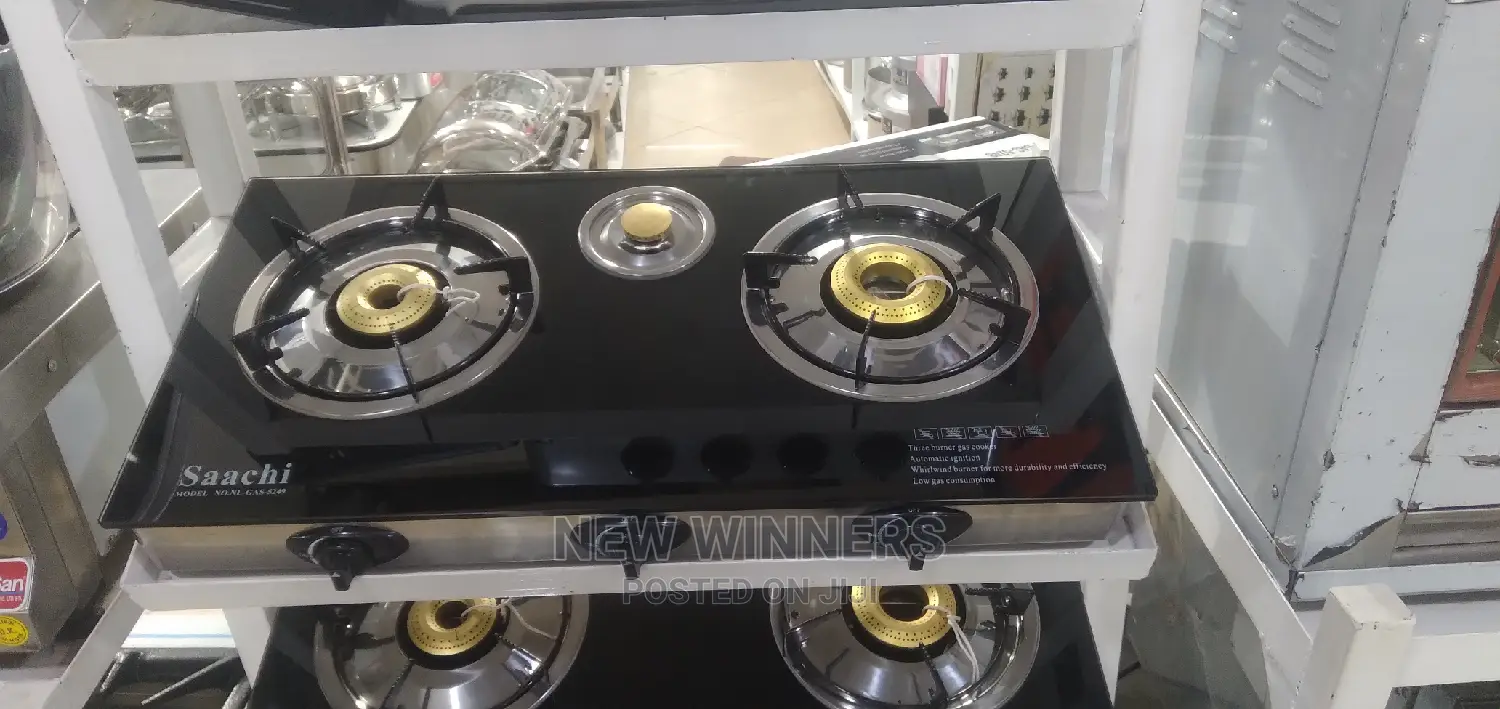 Saachi Glass Gas Cooker 2 Burners