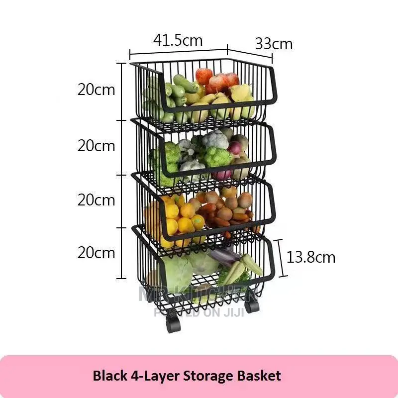 4 Layers Kitchen Trolley