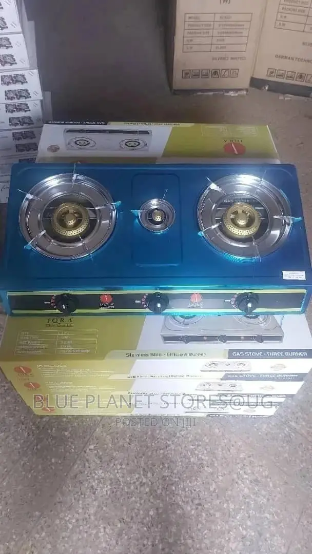 IQRA (3 Burners) Tripple Gas Stoves [Stainless Steel Body]
