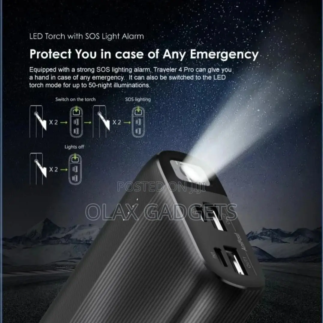 Oraimo Traveler 4 20000mah Fast Charging Led Power Bank