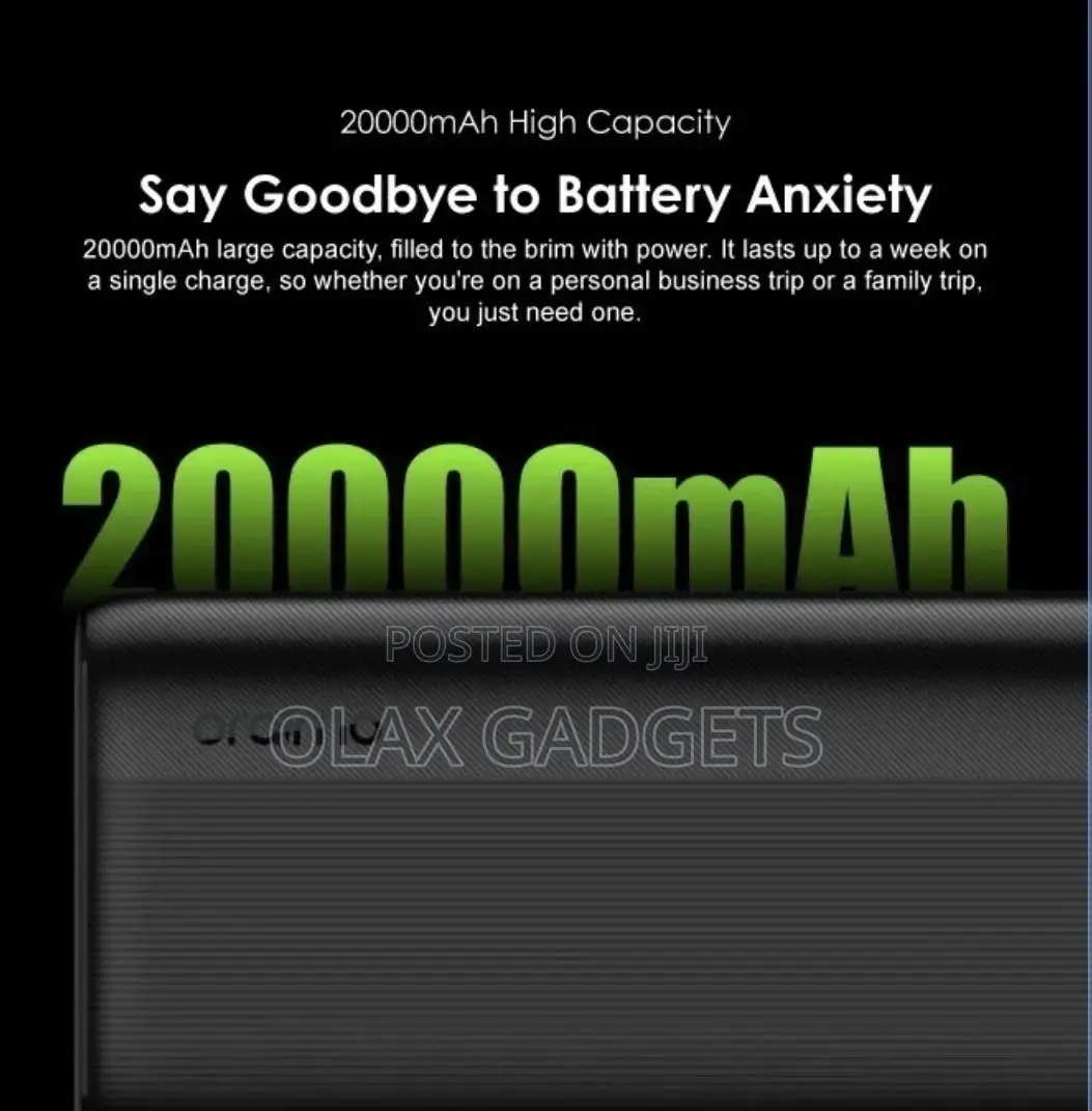 Oraimo Traveler 4 20000mah Fast Charging Led Power Bank