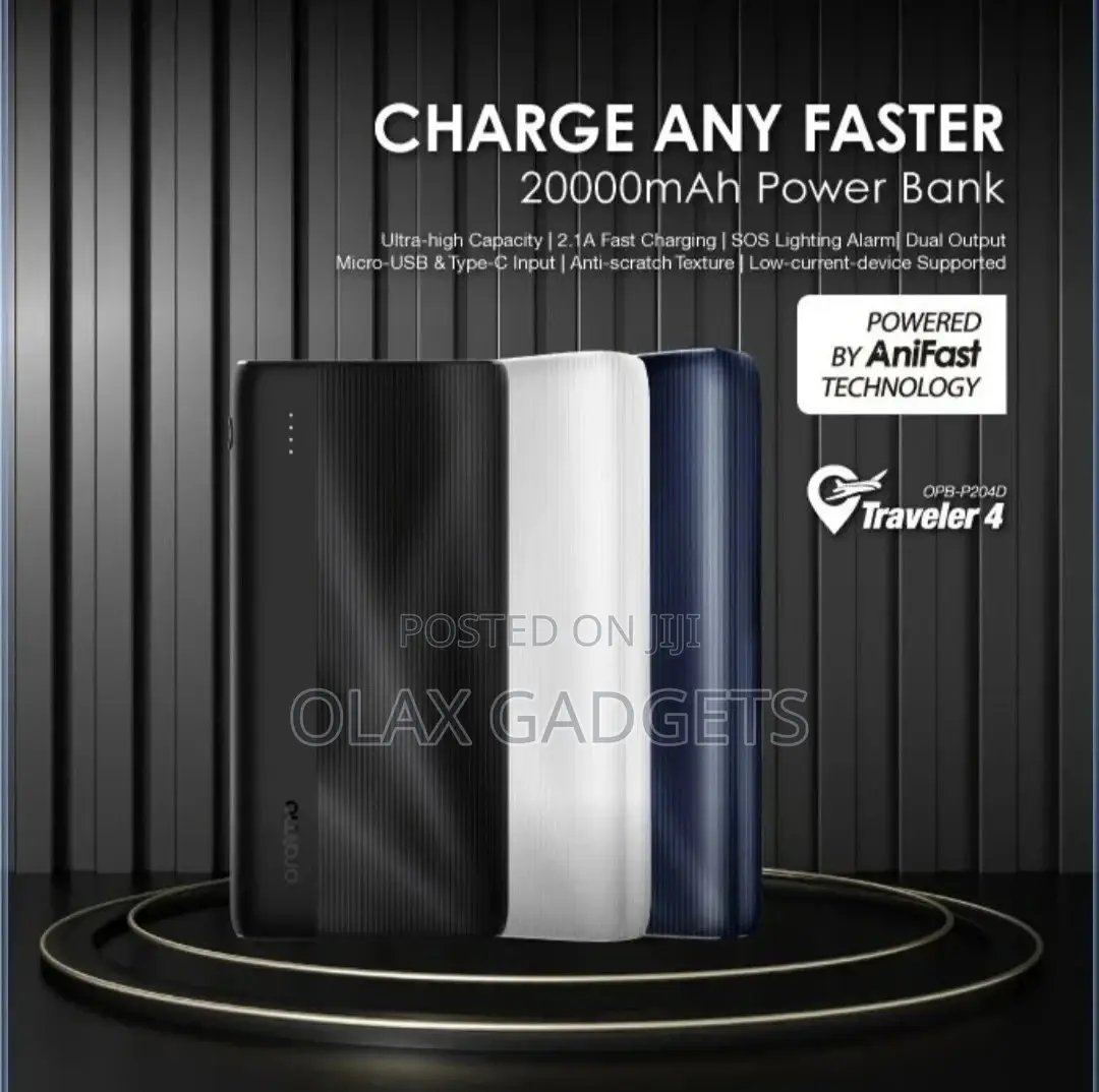 Oraimo Traveler 4 20000mah Fast Charging Led Power Bank