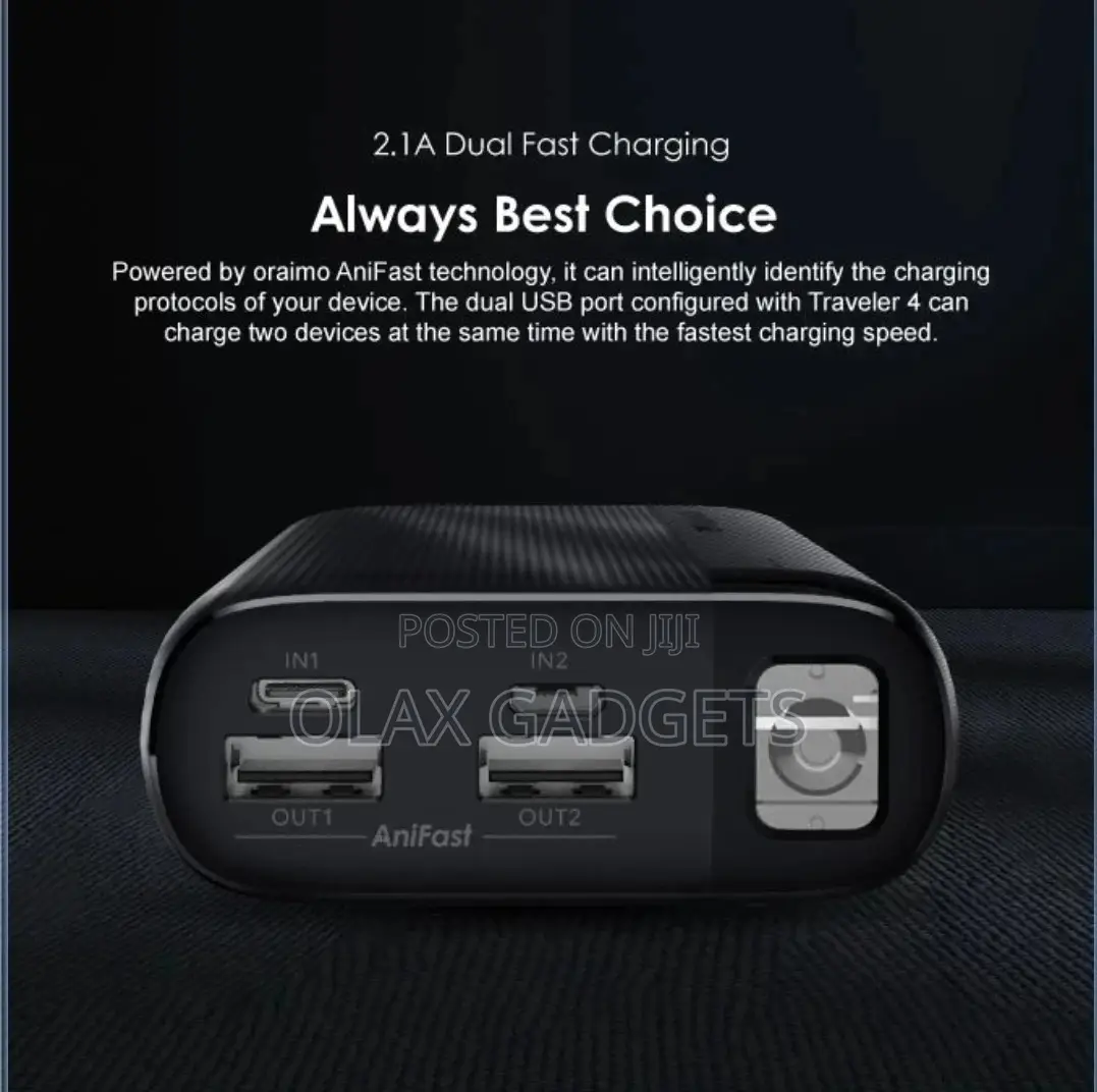 Oraimo Traveler 4 20000mah Fast Charging Led Power Bank