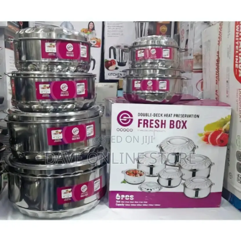 6 Pcs Double Deck Heat Preservation Fresh Box