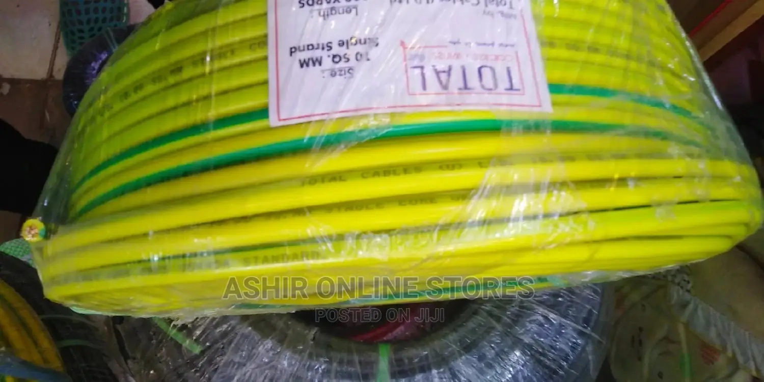 10mm Yellow Green Single Core Cable