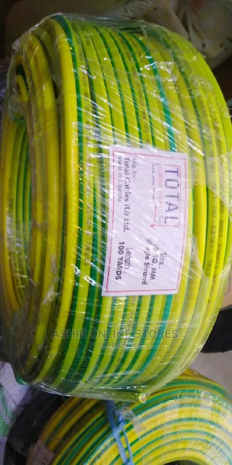 10mm Yellow Green Single Core Cable