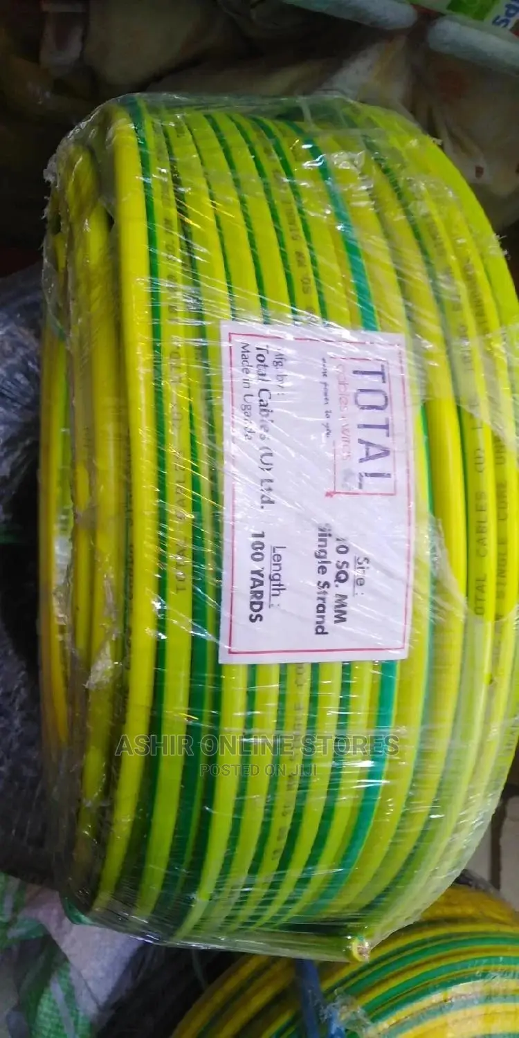 10mm Yellow Green Single Core Cable